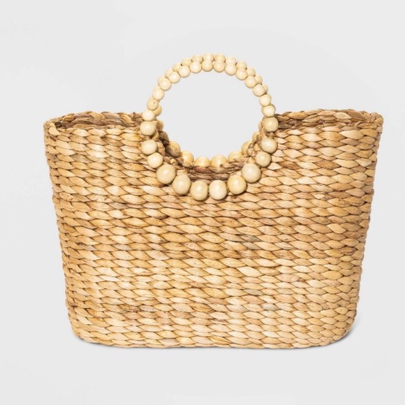 a new day Handbags - Circle Handle Straw Tote Handbag - A New Day